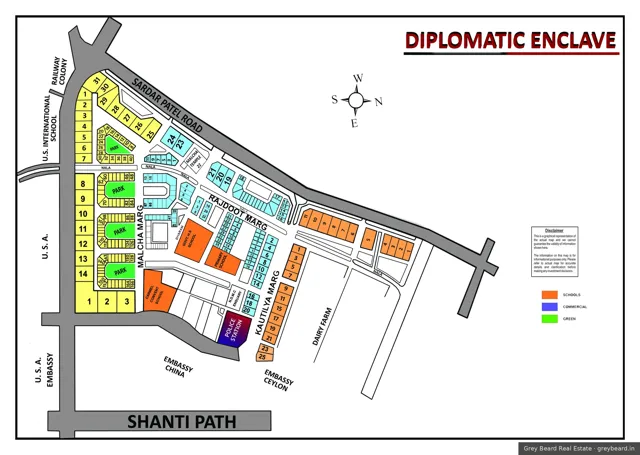 Plan of Chanakya Puri, South Delhi