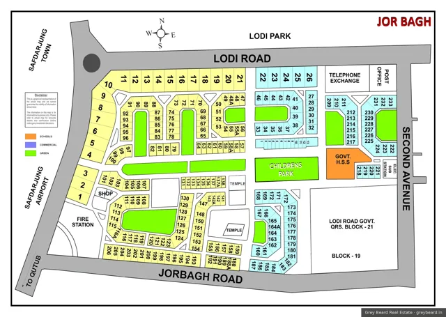 Plan of Jor Bagh, South Delhi