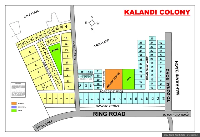 Plan of Kalindi Colony, South Delhi