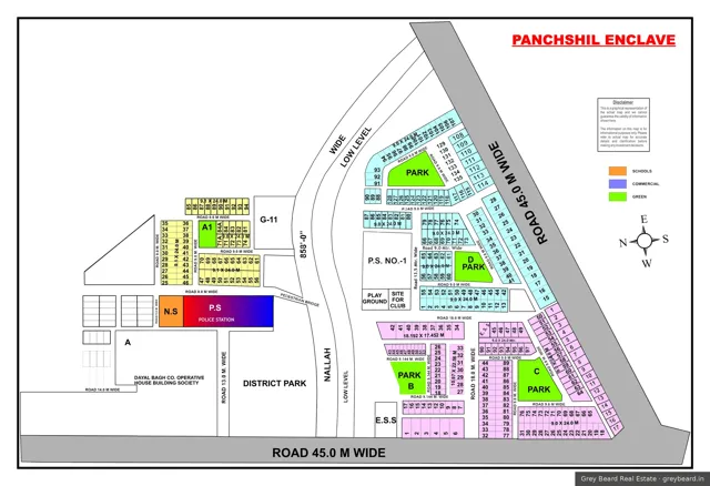 Plan of Panchsheel Enclave, South Delhi
