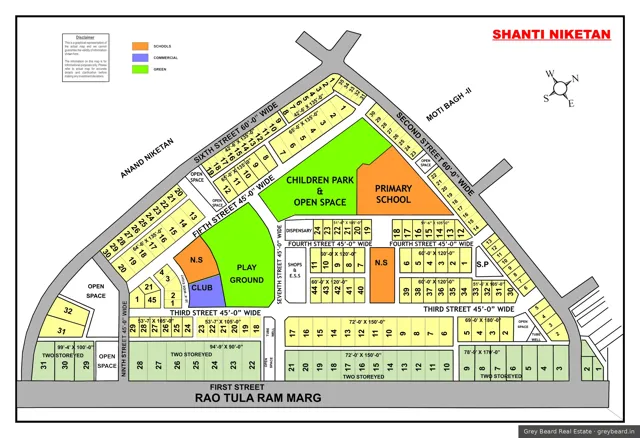 Plan of Shanti Niketan, South Delhi