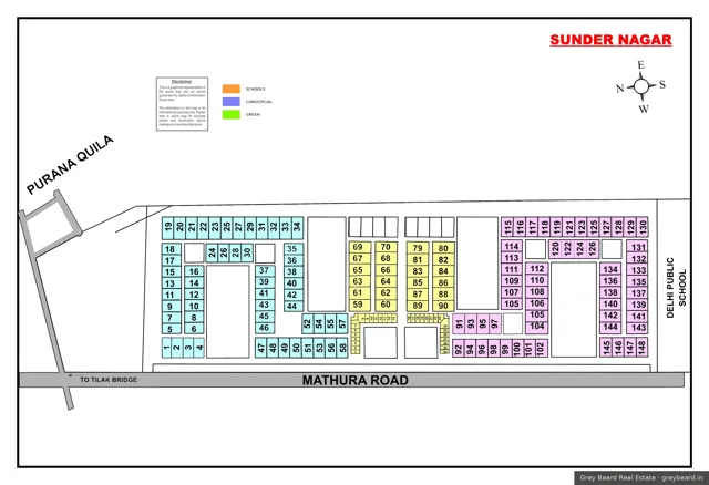 Plan of Sunder Nagar, South Delhi