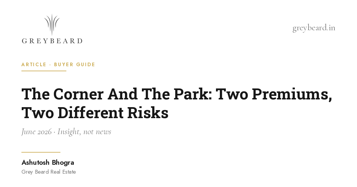 The Corner And The Park: Two Premiums, Two Different Risks article cover