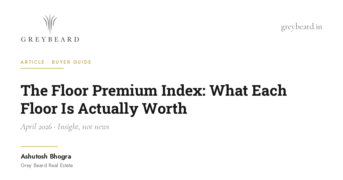 The Floor Premium Index: What Each Floor Is Actually Worth article cover