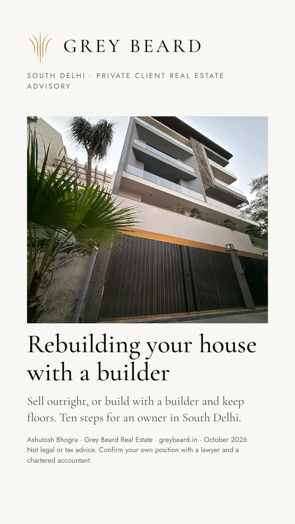 Cover of the Grey Beard guide: Rebuilding your house with a builder
