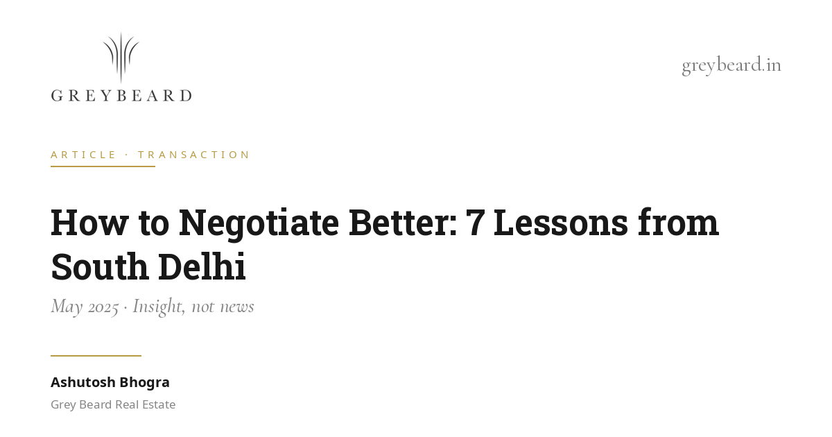 How to negotiate better: 7 lessons from South Delhi article cover