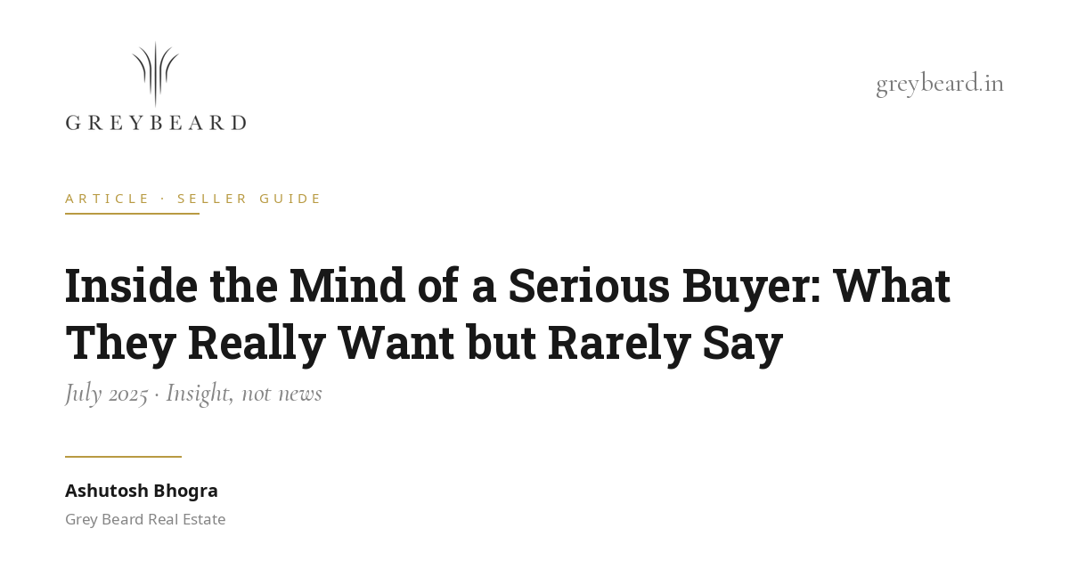 Inside the mind of a serious buyer: what they really want but rarely say article cover
