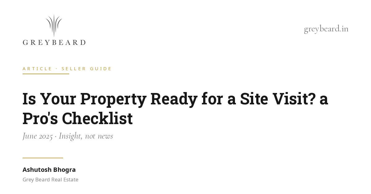 Is your property ready for a site visit? A pro's checklist article cover