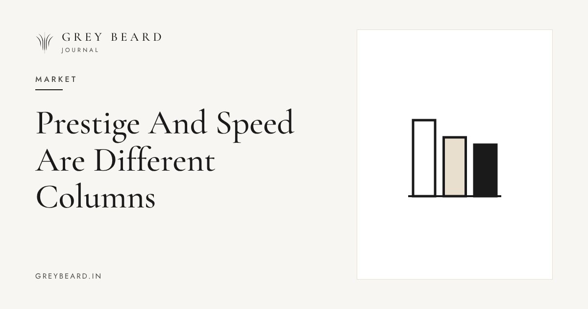 Prestige And Speed Are Different Columns article cover