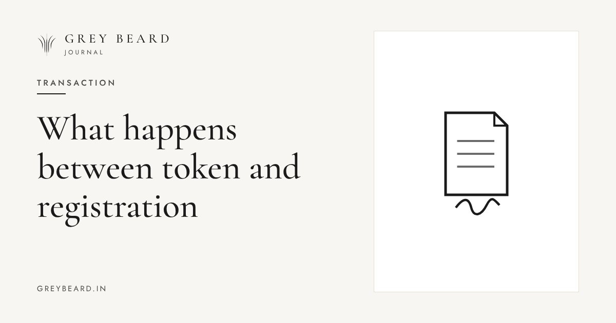 What happens between token and registration article cover