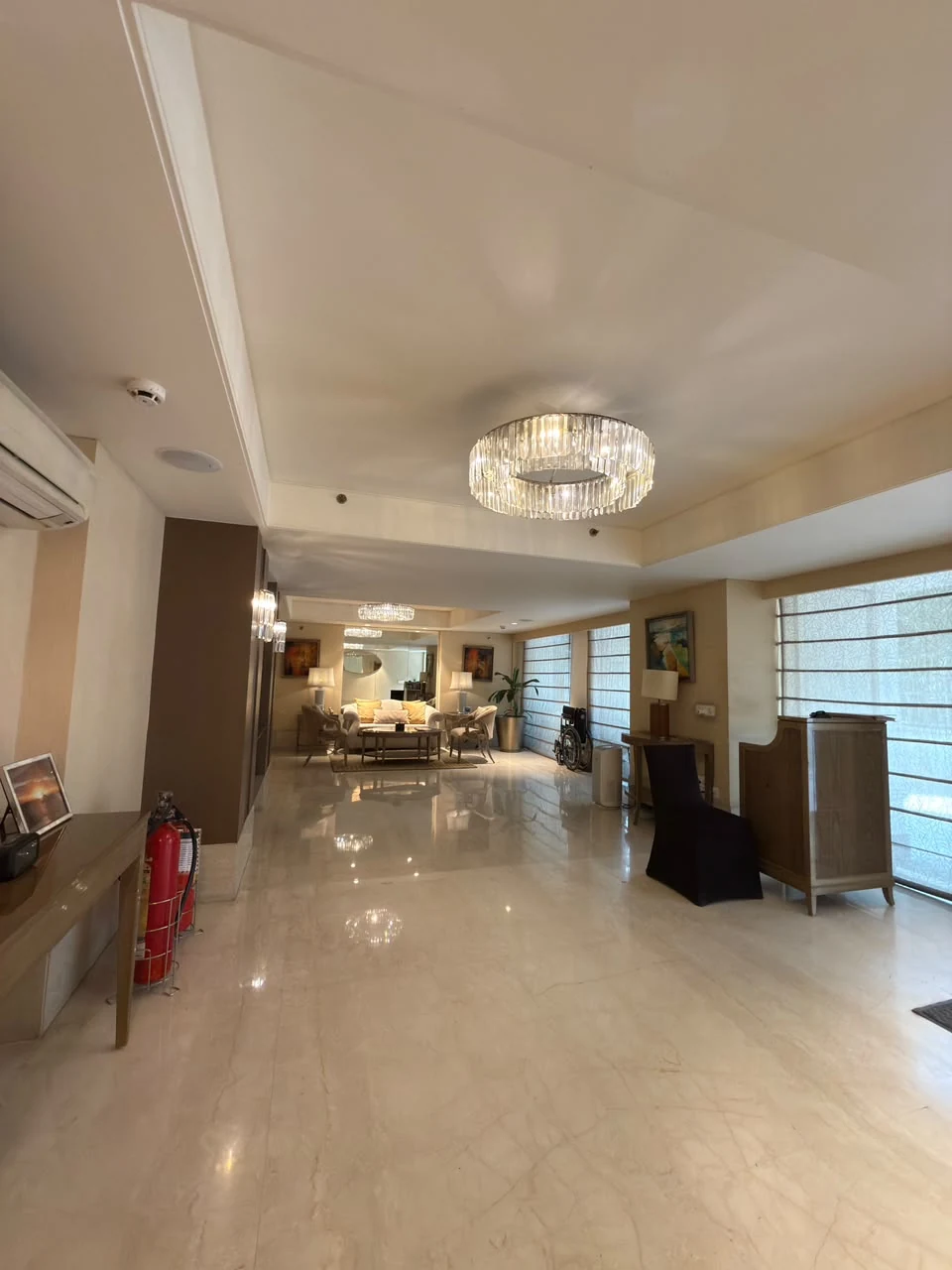 Ground-floor lobby with a waiting area