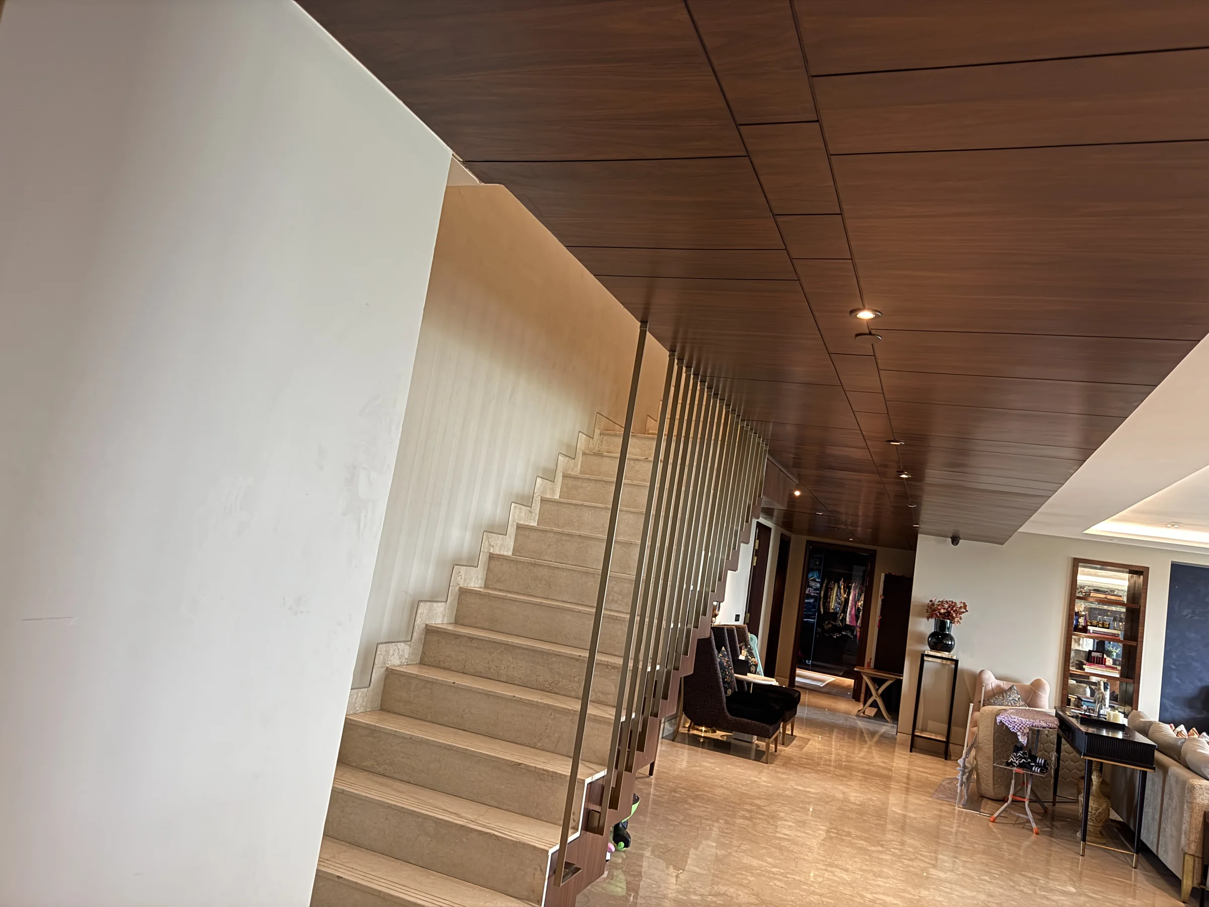 The staircase, beside the drawing room