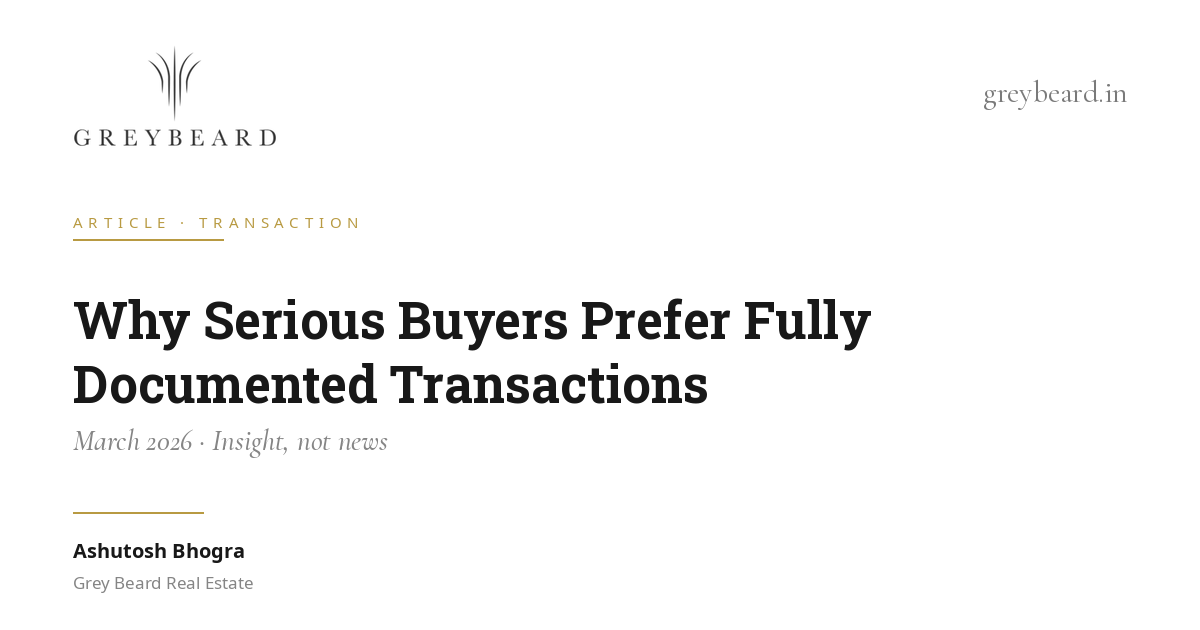 Why serious buyers prefer fully documented transactions article cover